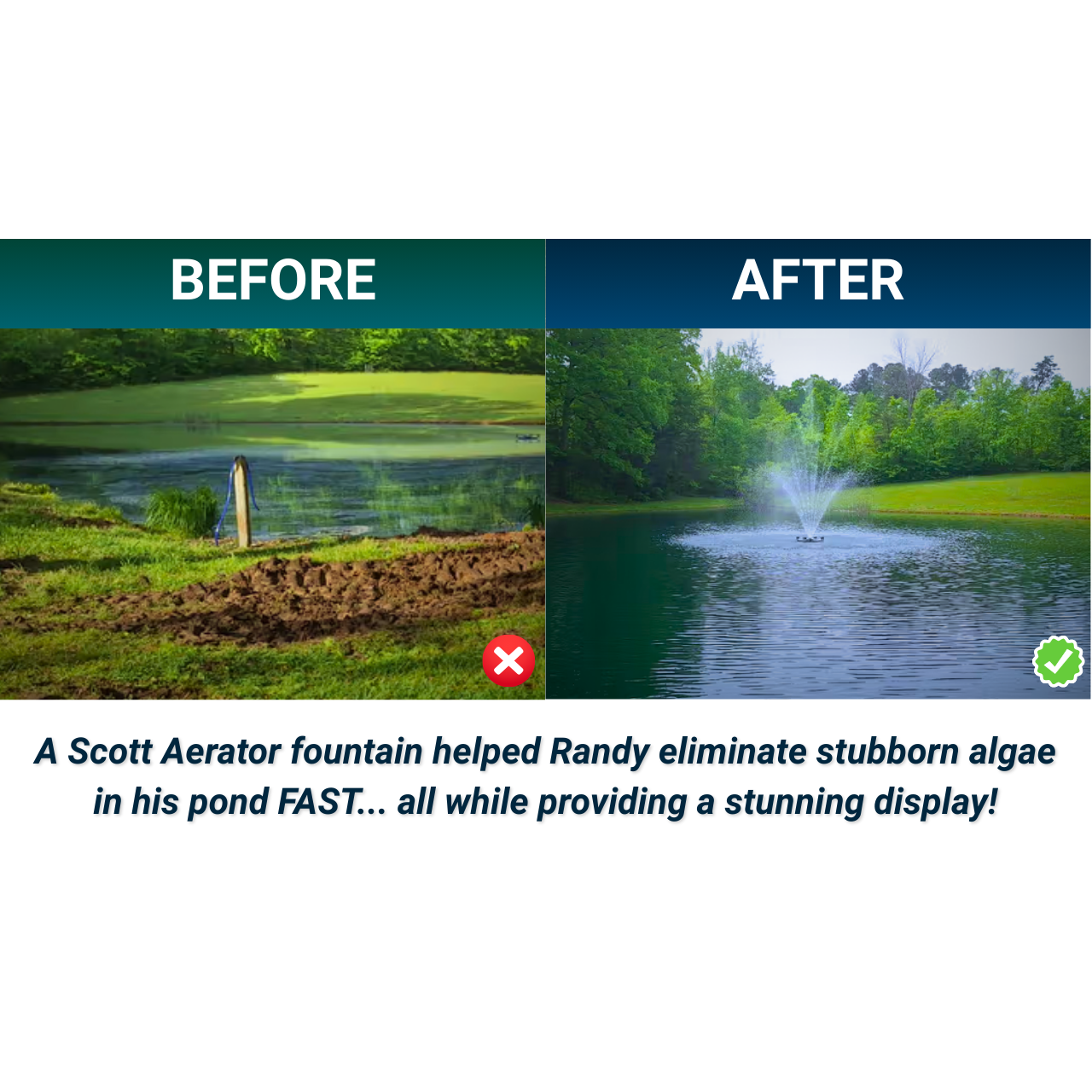 Scott Aerator Amherst Pond Fountain