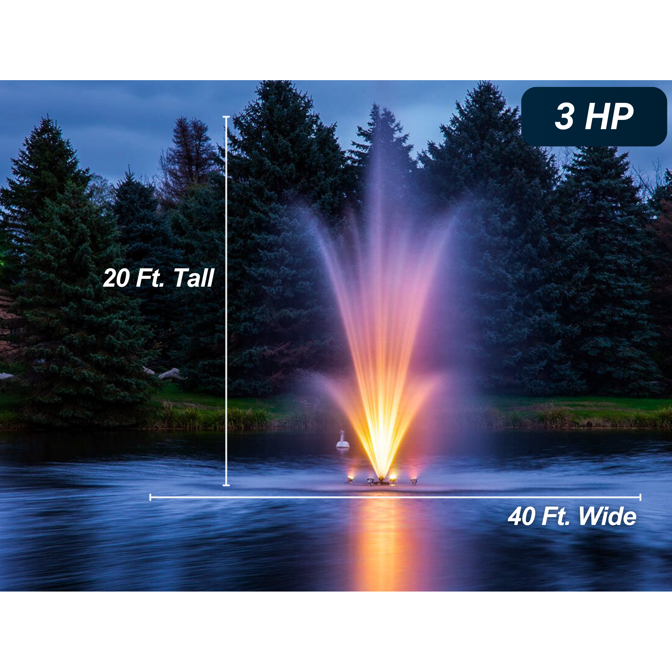 Scott Aerator Amherst 3 HP Pond Fountain