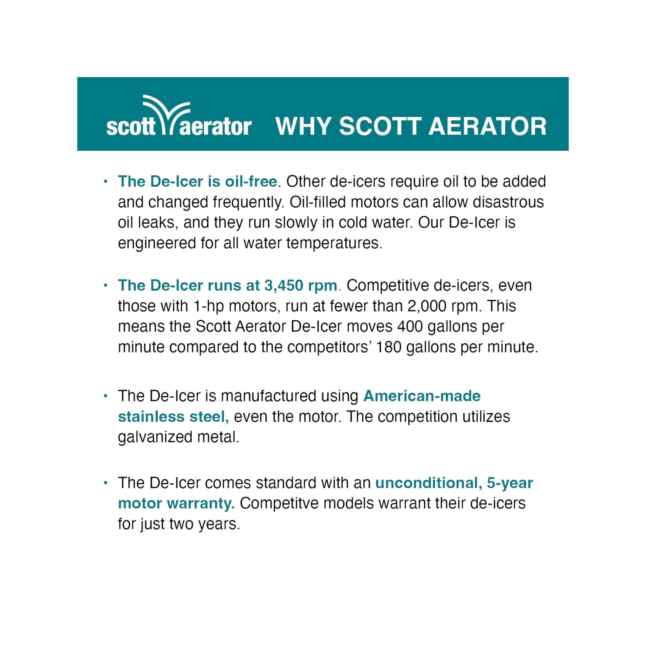 Scott Aerator Floating Dock De-Icer