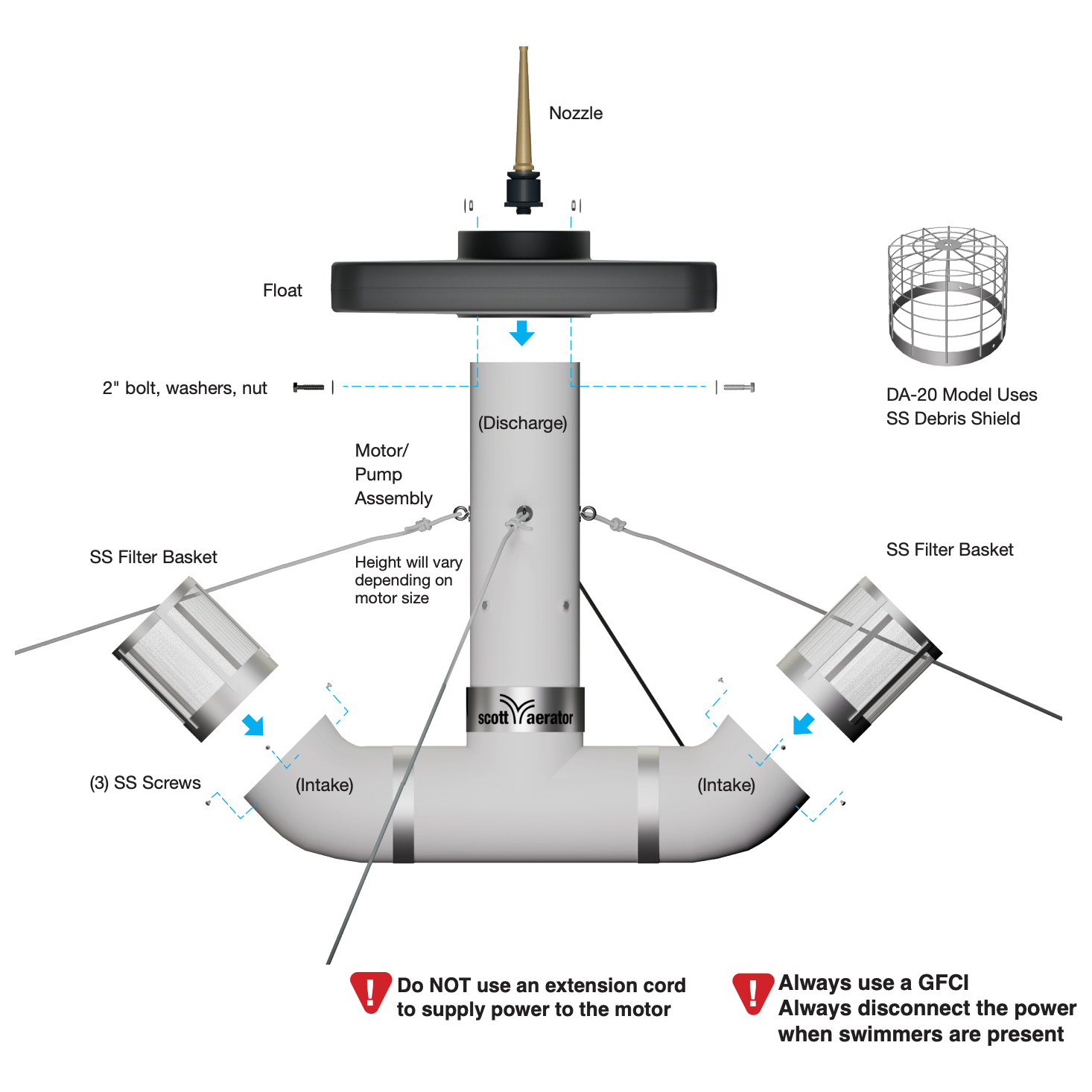 Scott Aerator Fountain Shallow Water Attachment