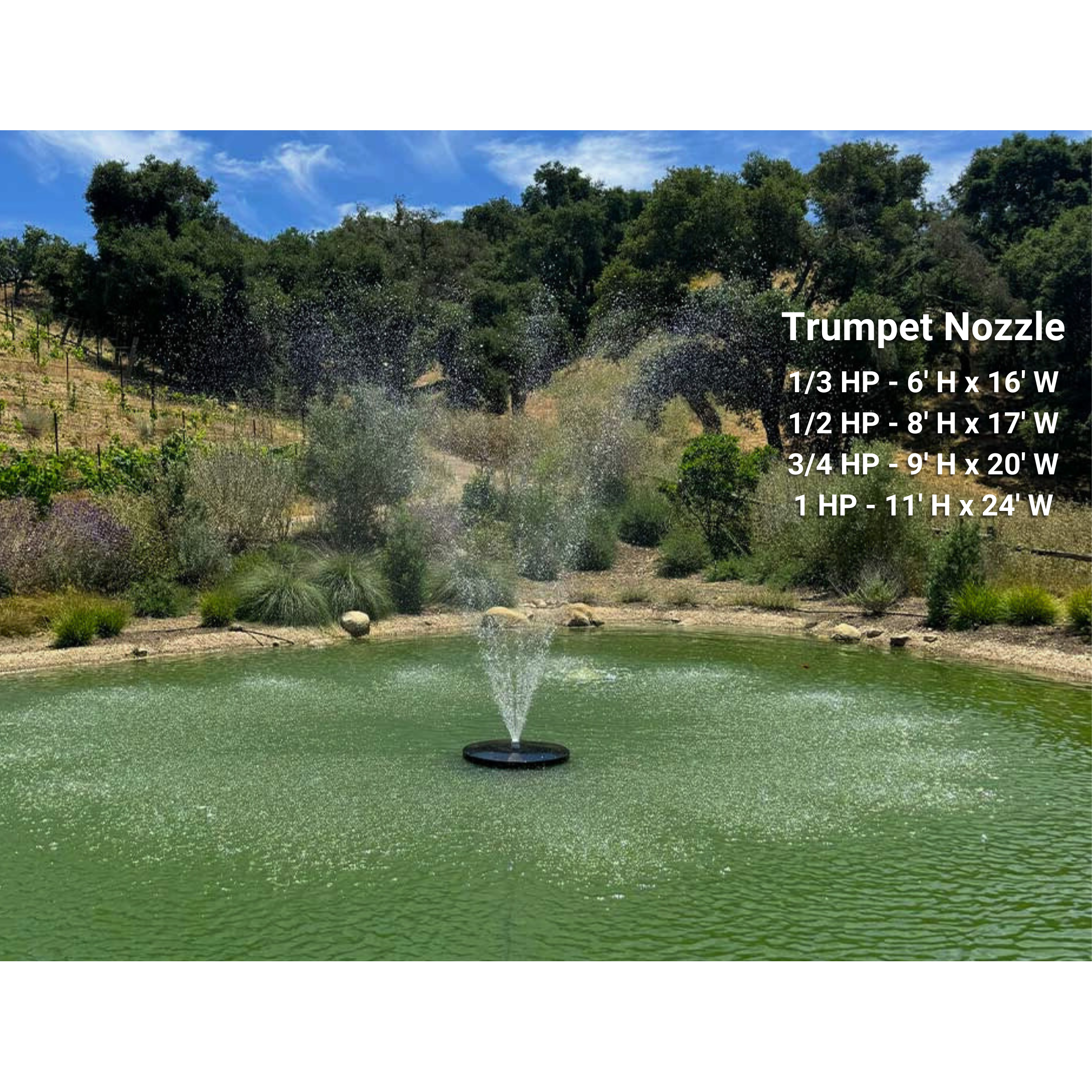 PondSelect Classic Series 5-In-1 Pond Fountain