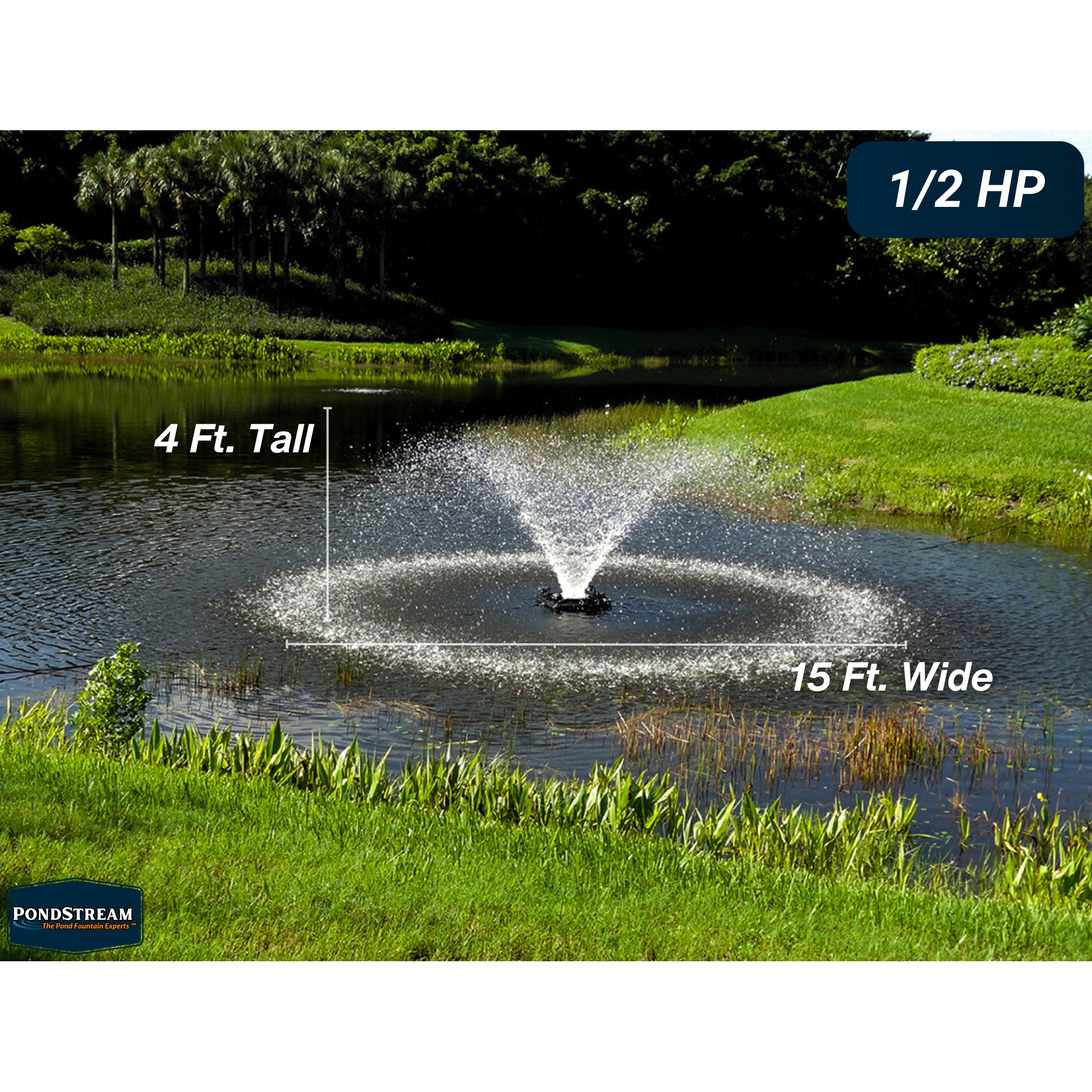 Bearon Aquatics Powerhouse Aerating Pond Fountain