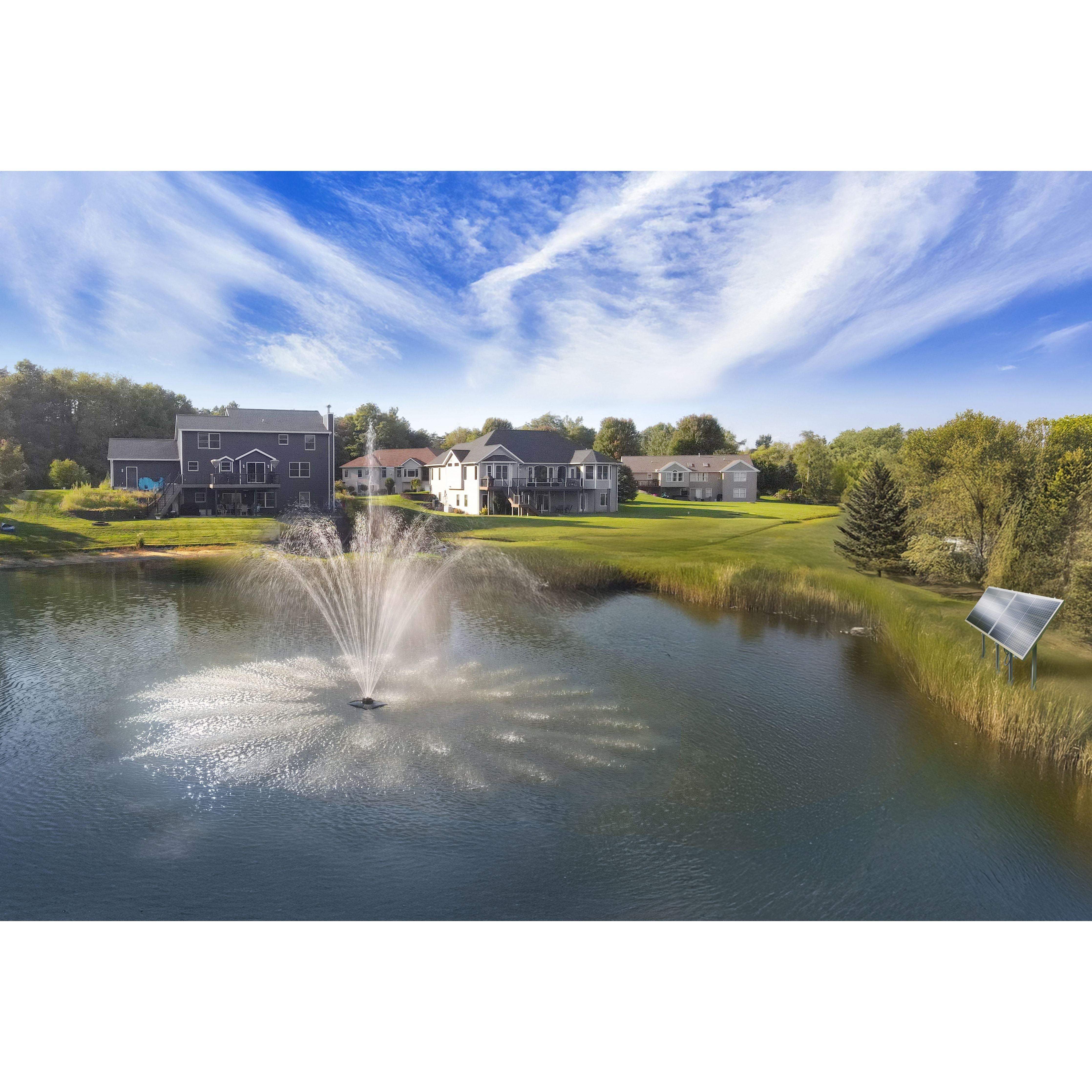 Scott Aerator Amherst Solar-Powered Pond Fountain