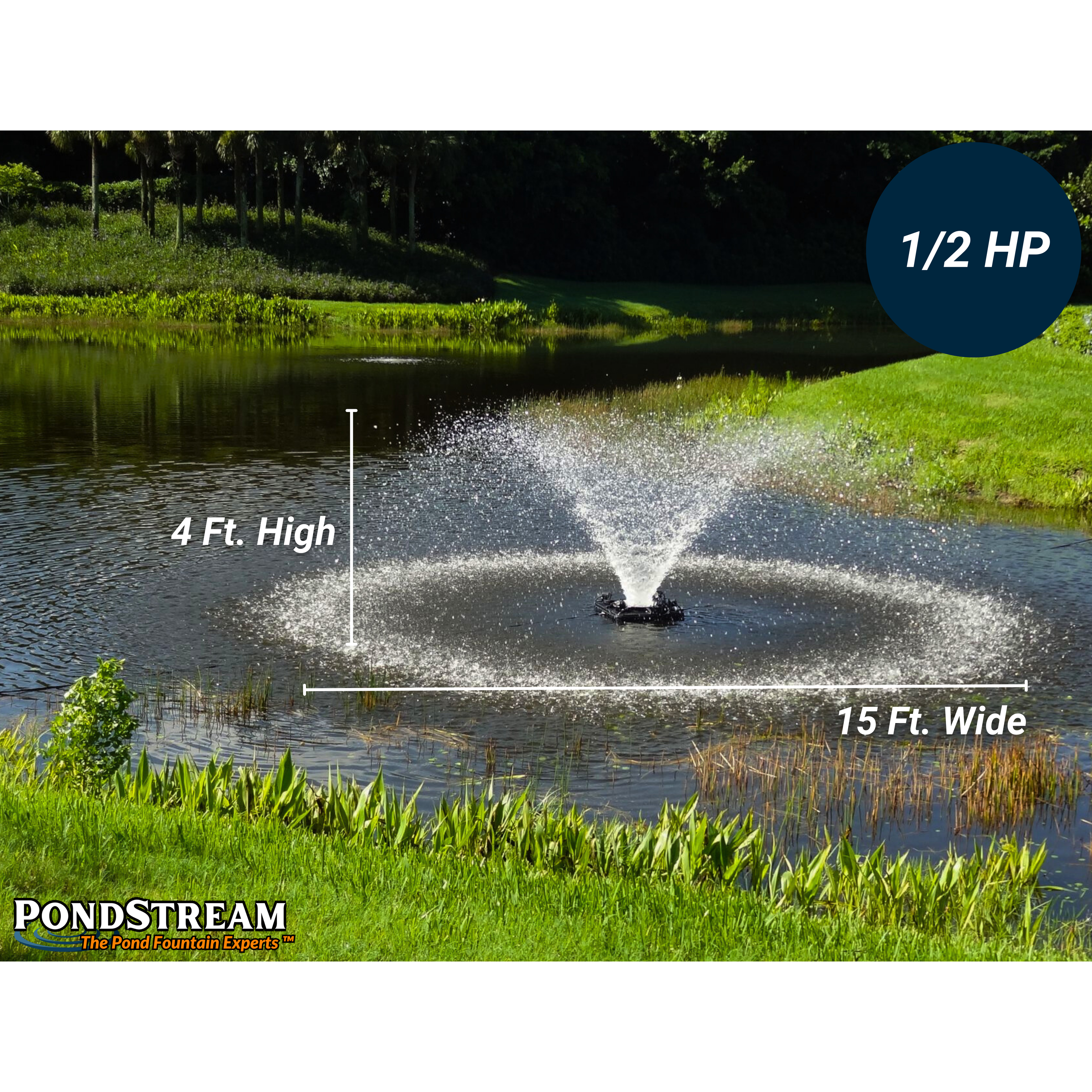 Bearon Aquatics Power House Aerating Pond Fountain
