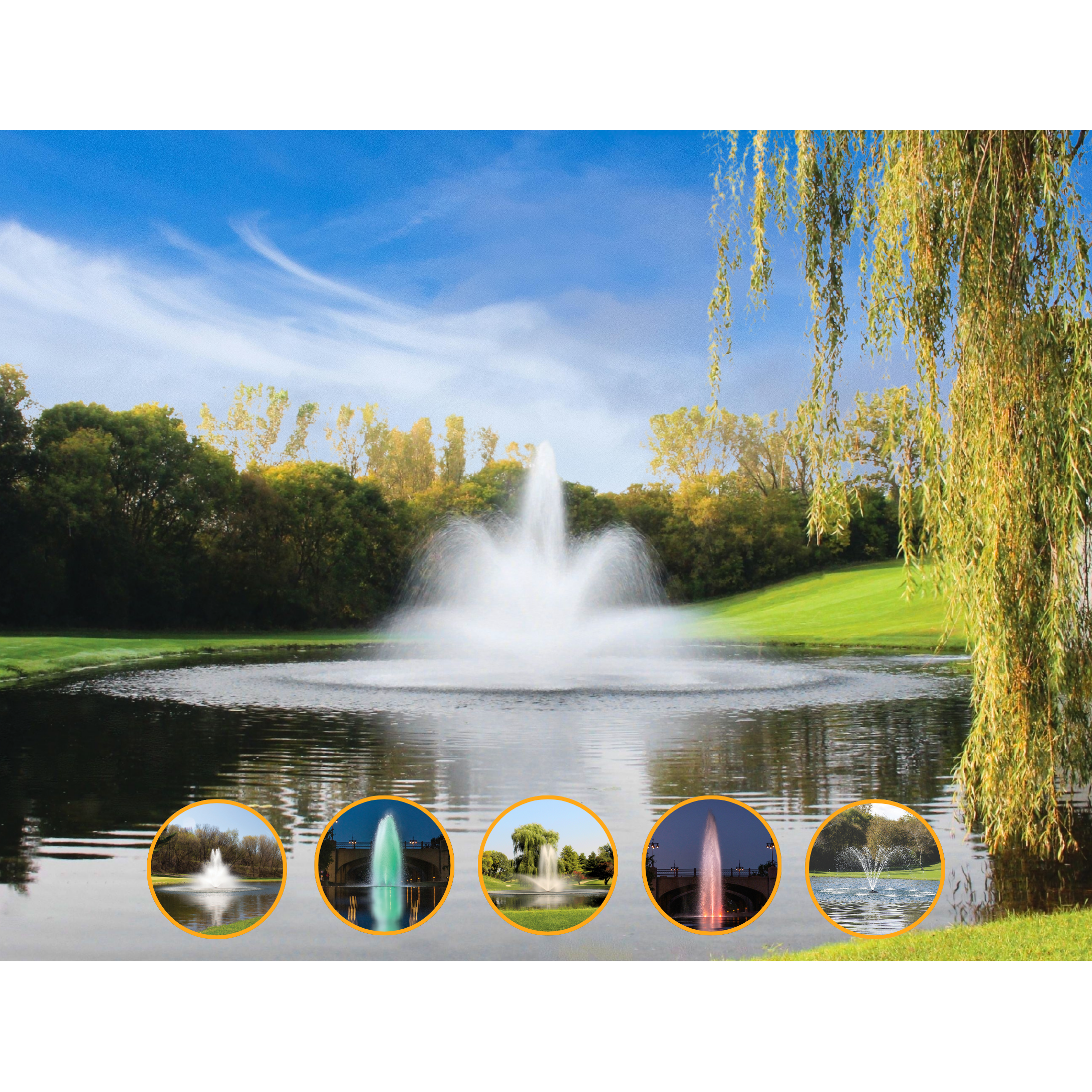 Kasco J Series 5-In-1 Pond Fountain