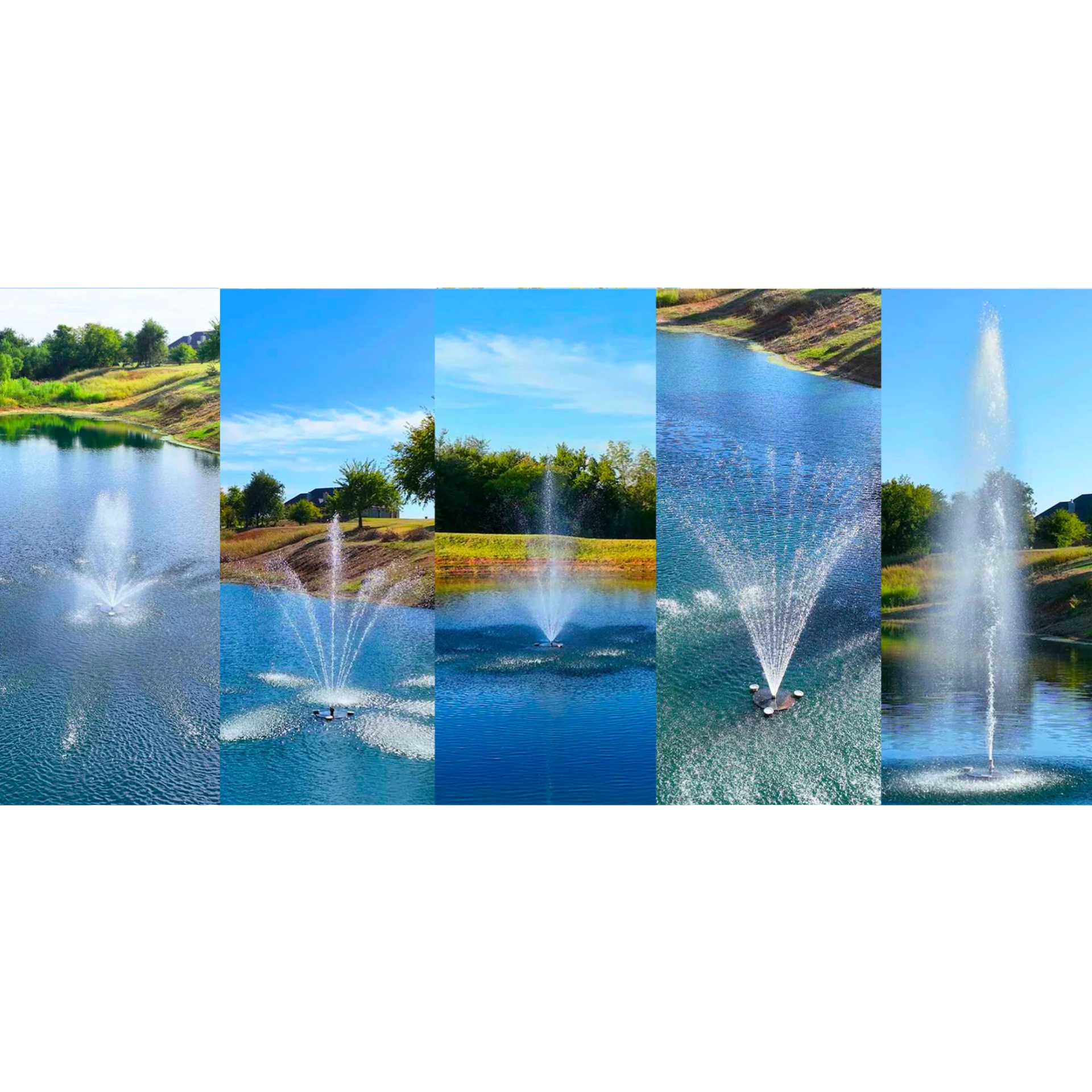 PondSelect Stainless Steel Series Pond Fountain