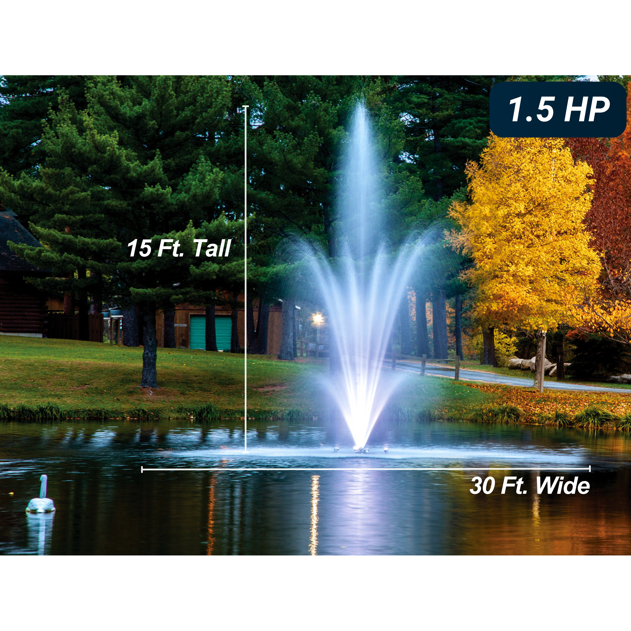 Scott Aerator Amherst 1.5 HP Pond Fountain