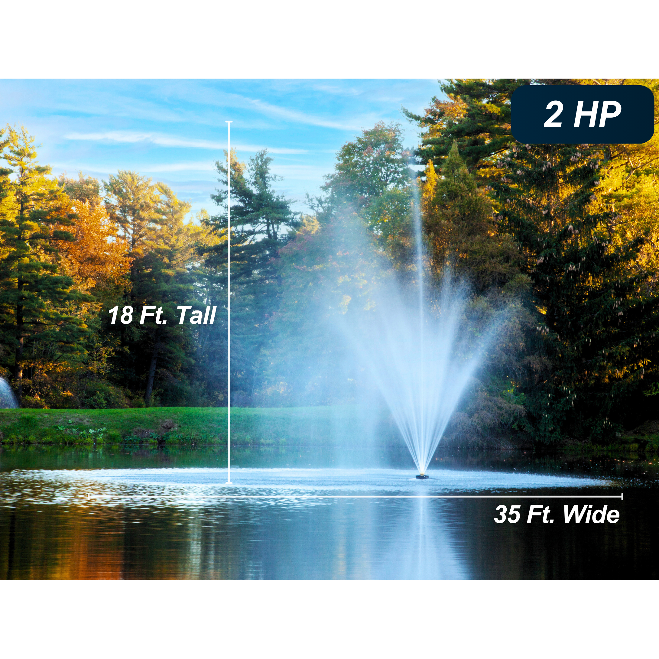 Scott Aerator Amherst 2 HP Pond Fountain