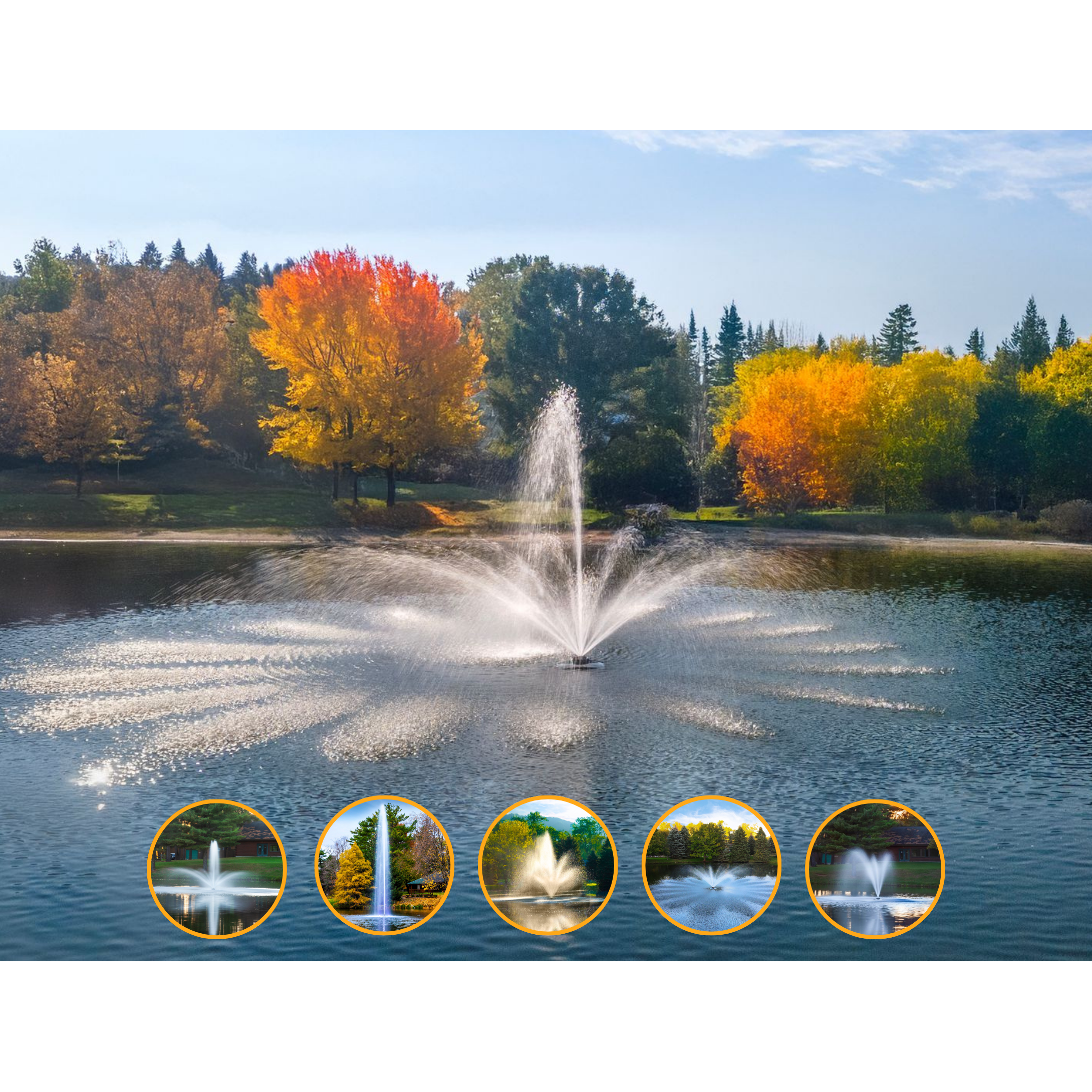 Scott Aerator Great Lakes 5-In-1 Pond Fountain