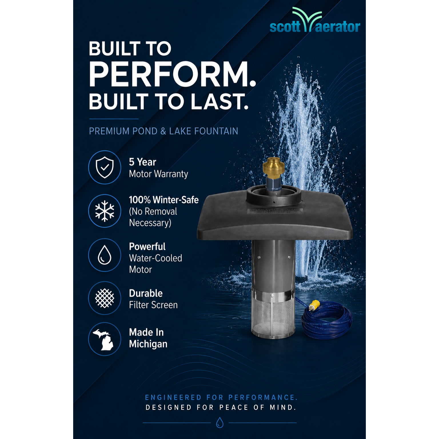 Scott Aerator Clover Pond Fountain