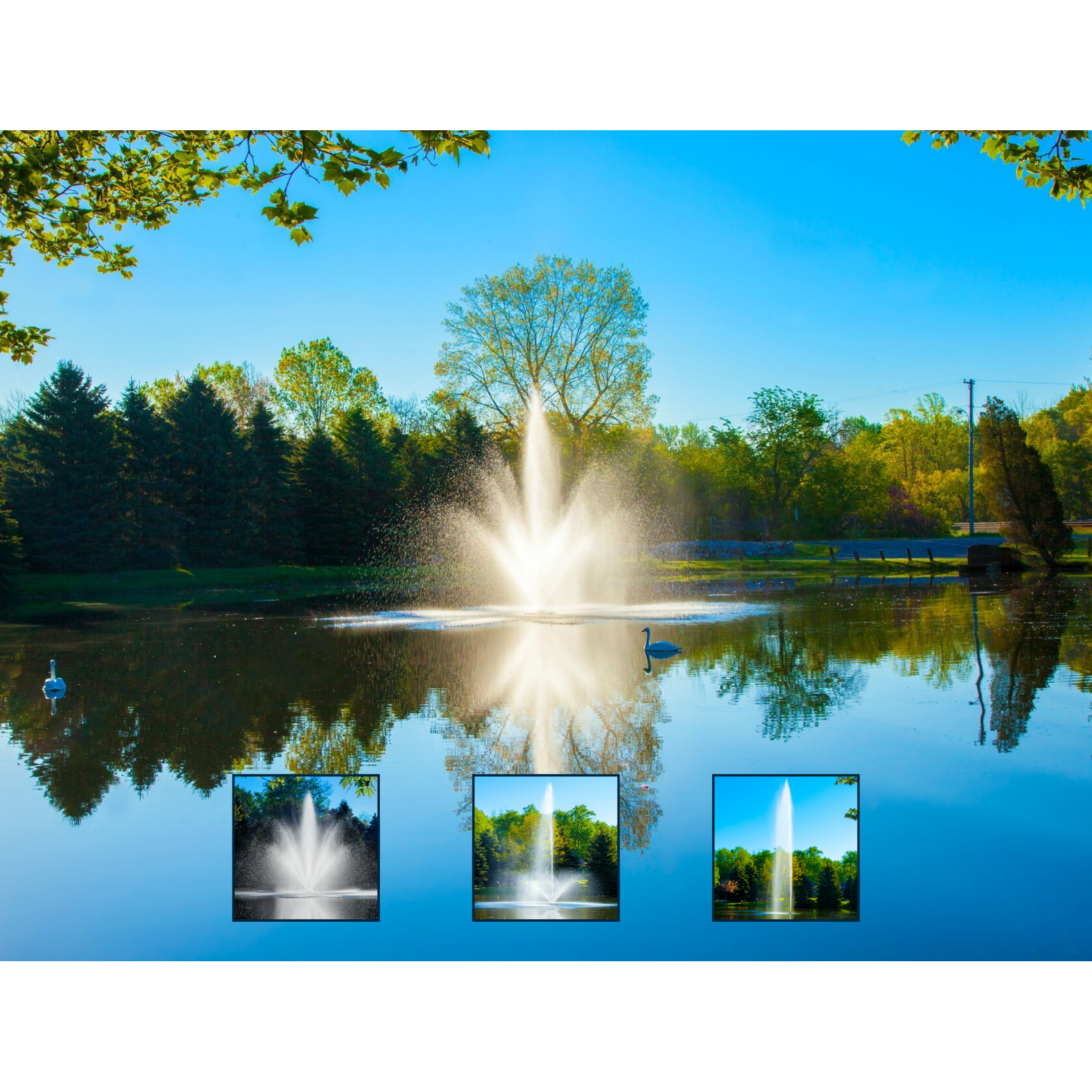 Scott Aerator Triad Pond Fountain