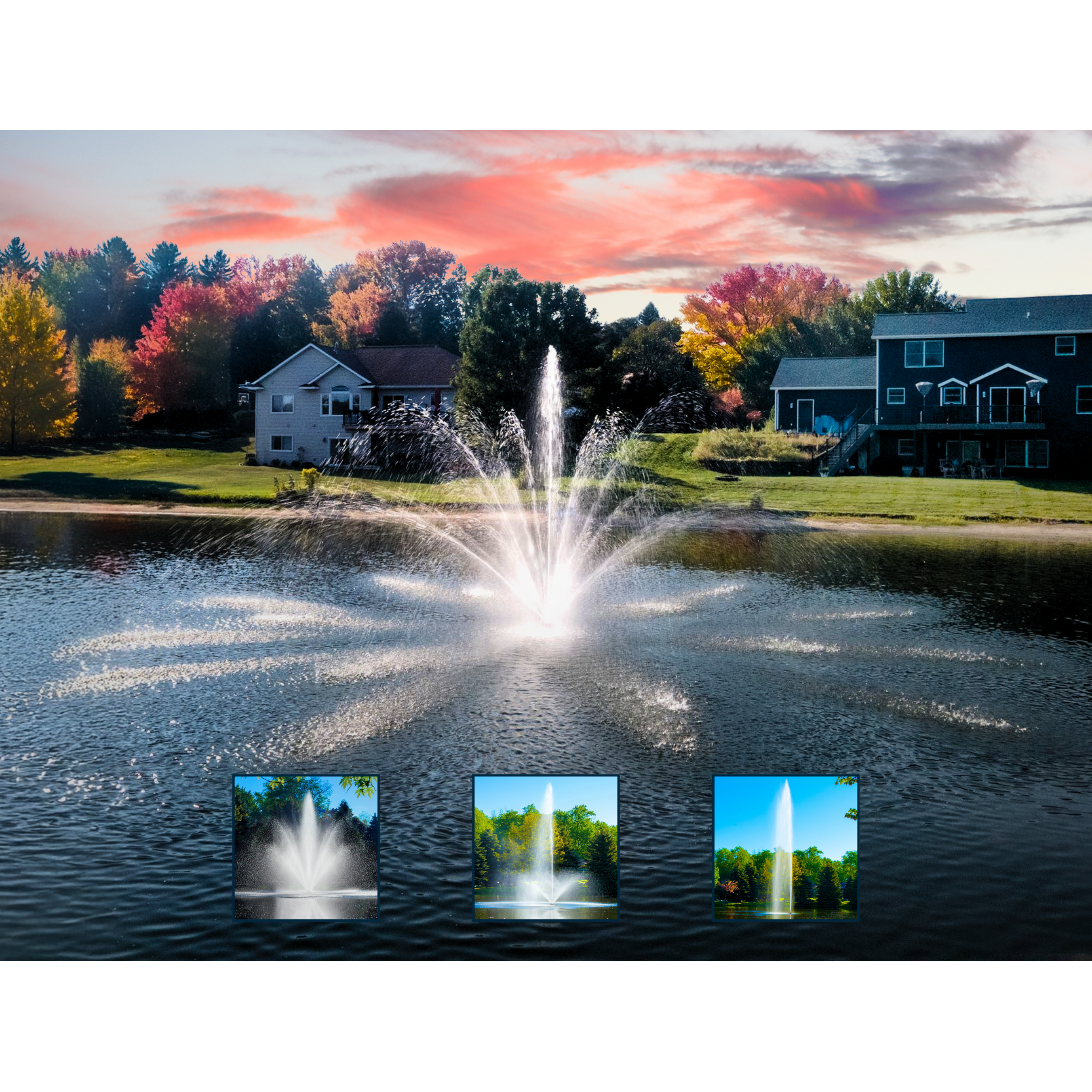 Scott Aerator Triad Pond Fountain
