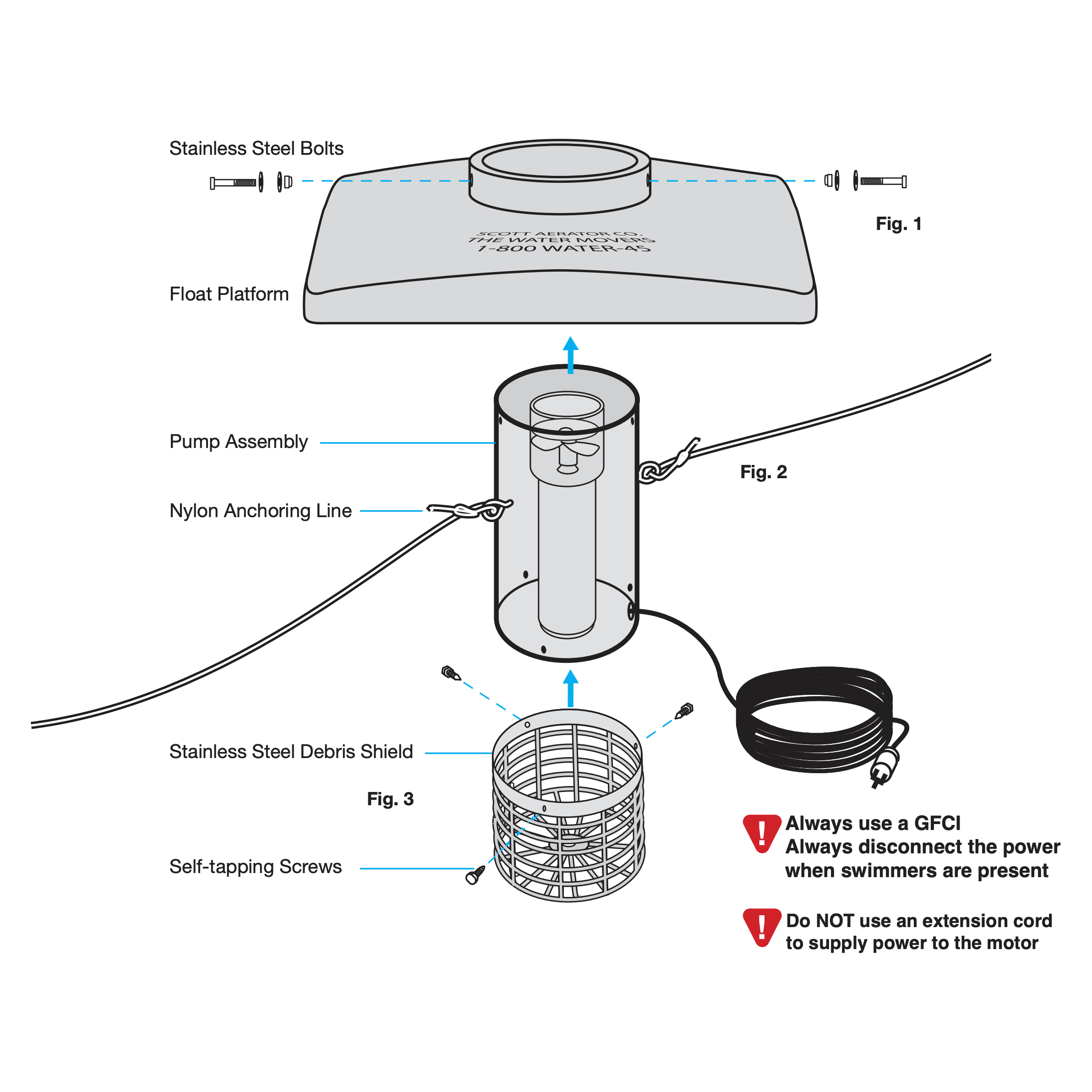 Scott Aerator DA-20 Aerating Pond Fountain